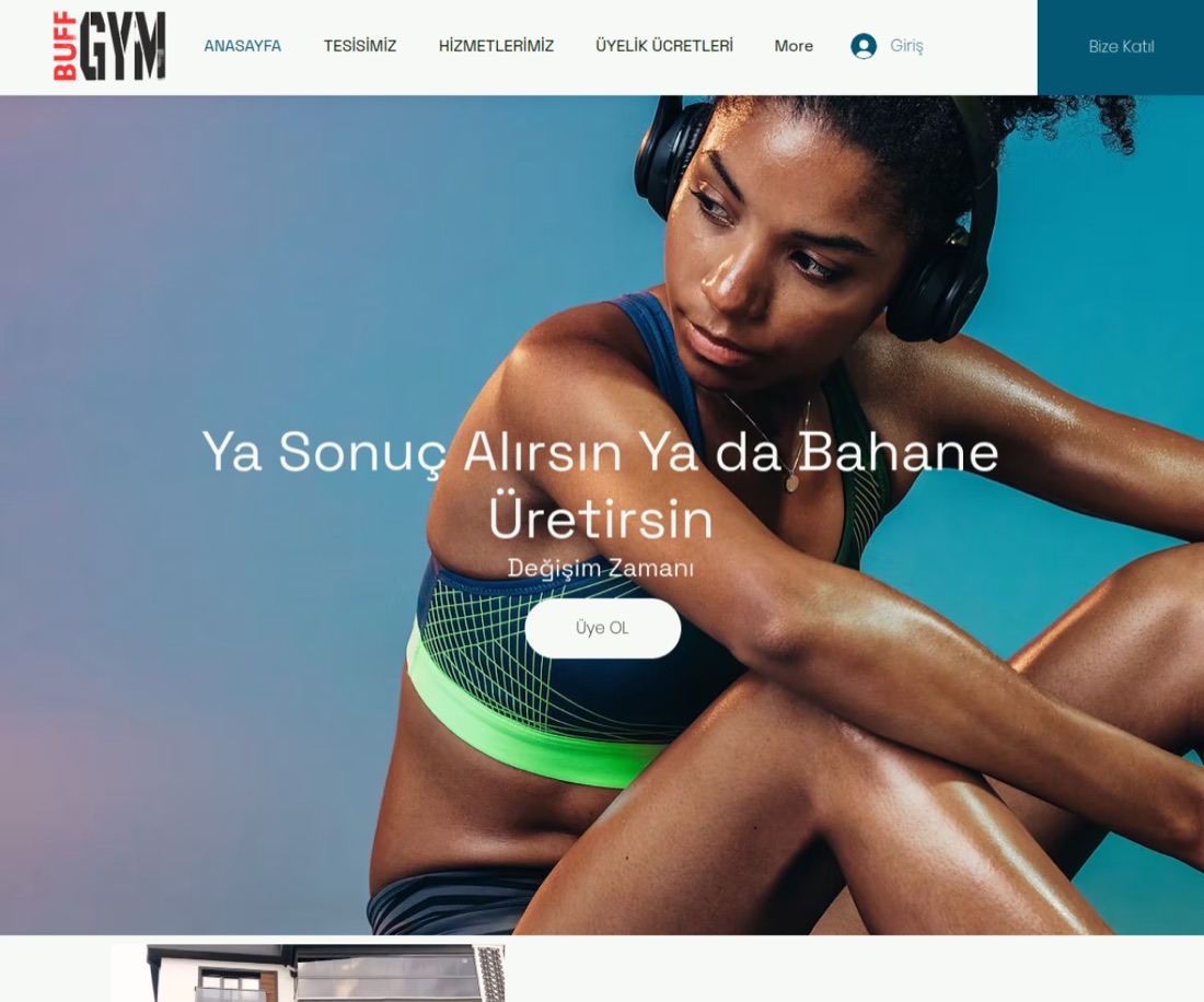 BUFFGYM web sitesi önizleme