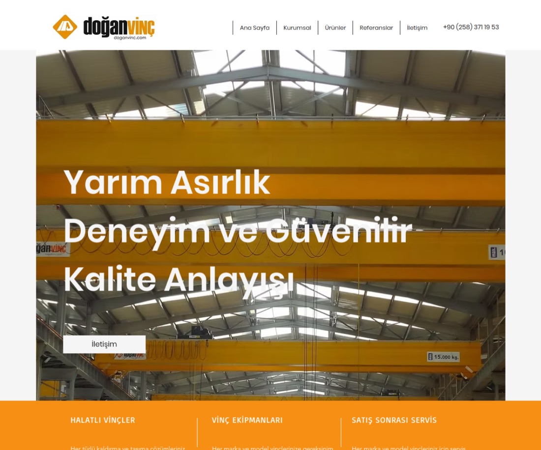 Doğan Vinç web sitesi önizleme