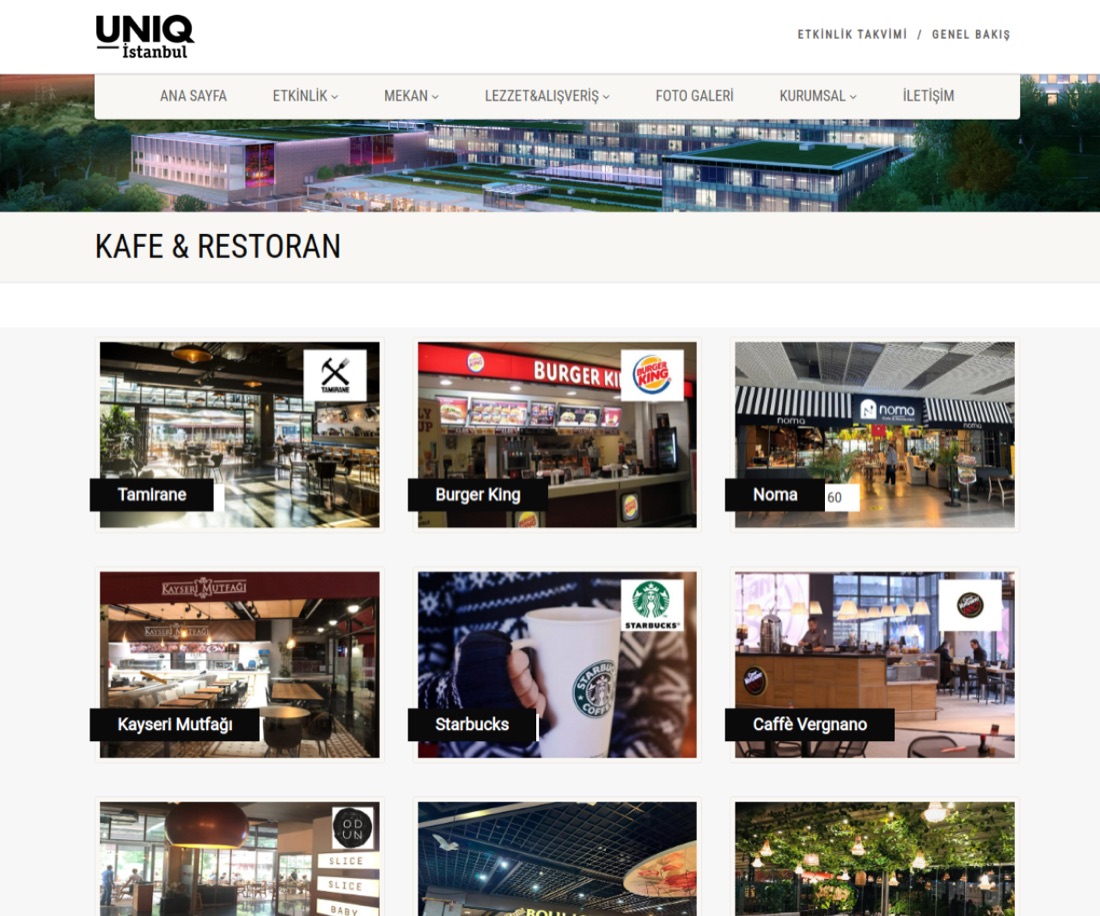 Uniq İstanbul canlı web sitesi